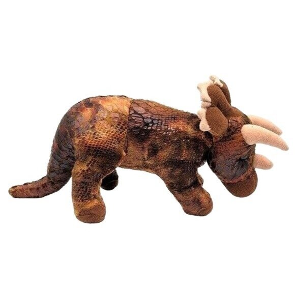 2/$15 Douglas Cuddle Dinosaur Plush Brown 11.5" Stuffed Horn Triceratops #7727 - Picture 6 of 11